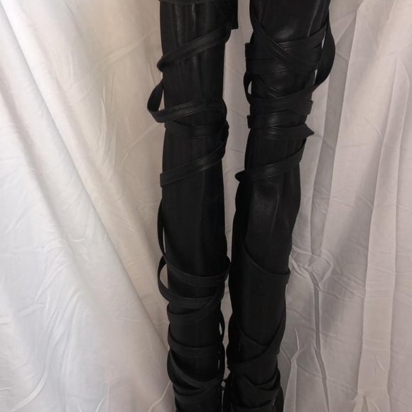 Actual RUNWAY Rare ❤️Nicholas Kirkwood X Rodarte Over Knee Thigh High Heel Boots - Picture 10 of 17